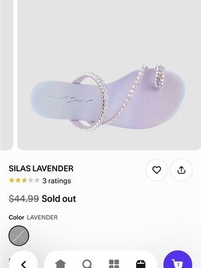 GUC Betsey Johnson lavender Silas sandal
